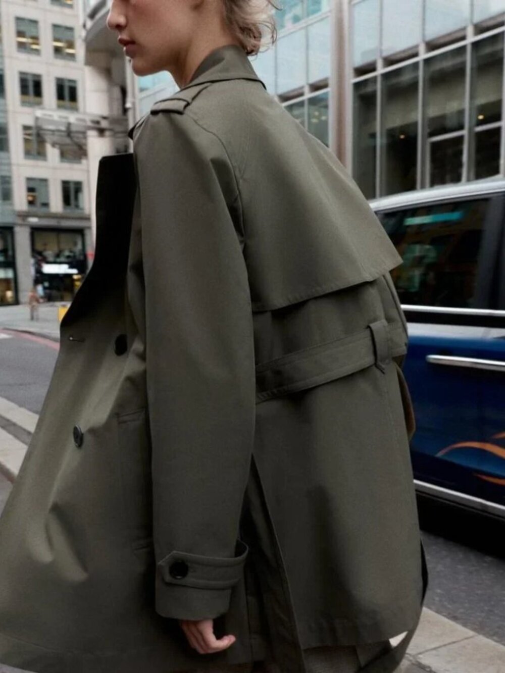 Water Repellent Windproof Double-Breasted Trench Coat - Picture 3 of 10